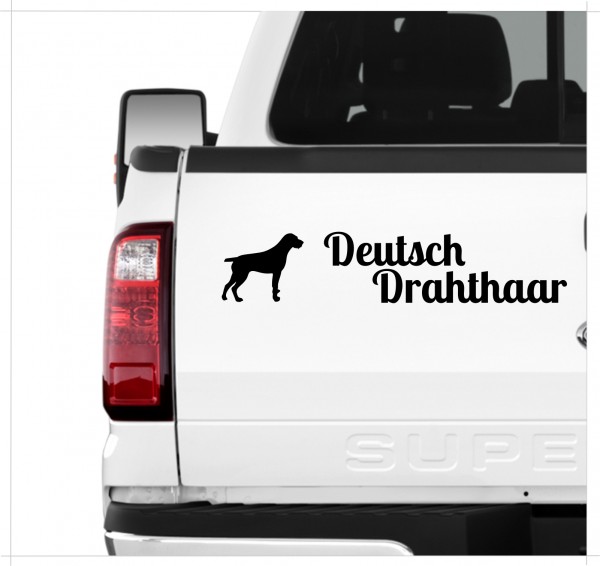 Deutsch Drahthaar DD Deutscher Drahthaar Deutscher Drahthaariger Vorstehhund Dog 3er Set AUTOAUFKLEBER Aufkleber Hunde Hundemotiv by SIVIWONDER