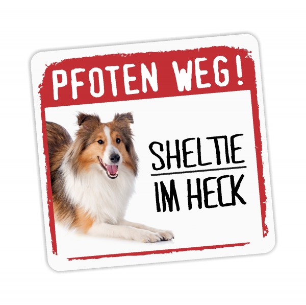 Sheltie Shetland Sheepdog Miniature Collie Dwarf Scotch Shepherd Dog Pfoten weg Aufkleber Digitaldruck Motiv by SIVIWONDER