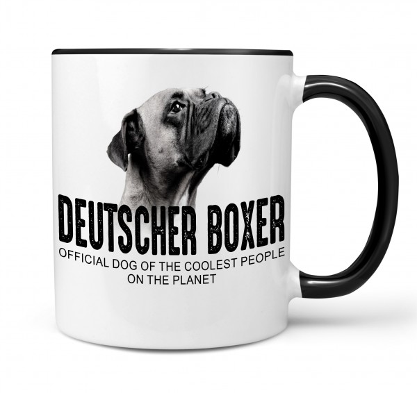 deutscher Boxer Dog cool Leute lustig Dog Tasse Kaffeetasse Kaffeebecher happy Design by Siviwonder