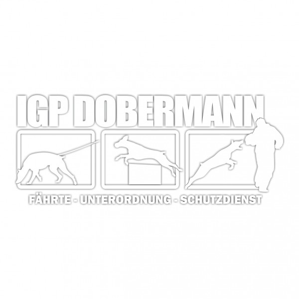 Aufkleber Hundemotiv Rasse IGP IPO Begleithund Prüfung Internationale Prüfungsordnung Gebrauchshudeprüfung Fährte Schutzdi