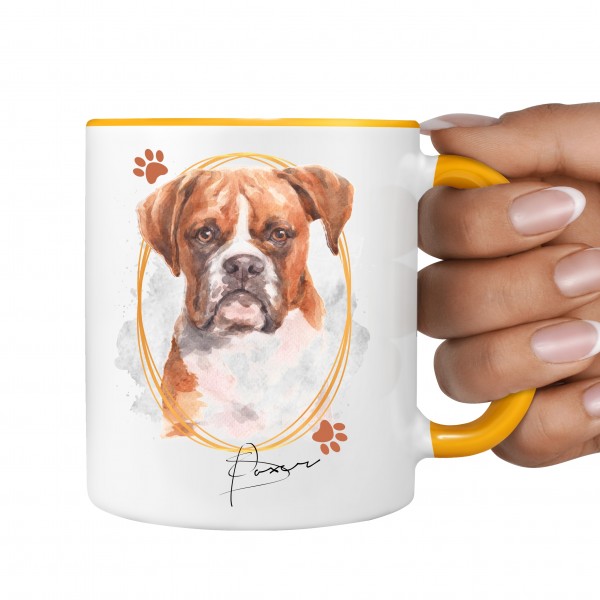 Boxer deutscher Tasse SIGNATURE DOGS Hund Motiv Hundemotiv Kaffee
