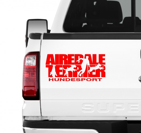 Airedale Terrier Hundesport Autoaufkleber Hund Folie Aufkleber Waterside Bingley