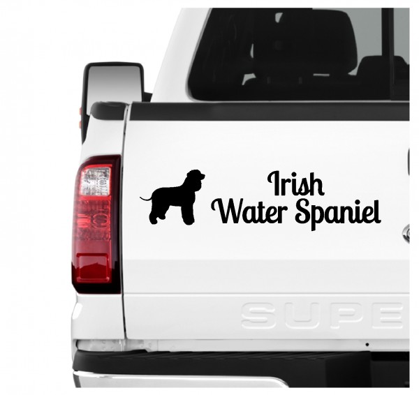 Irish Water Spaniel Whiptail Shannon Spanier Bog Dog 3er Set AUTOAUFKLEBER Aufkleber Hunde Hundemotiv by SIVIWONDER
