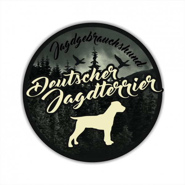 Deutscher Jagdterrier Jagd Terrier Jagdhund Jäger Westfälische Bracke Jagdhund Aufkleber Digitaldruck Motiv