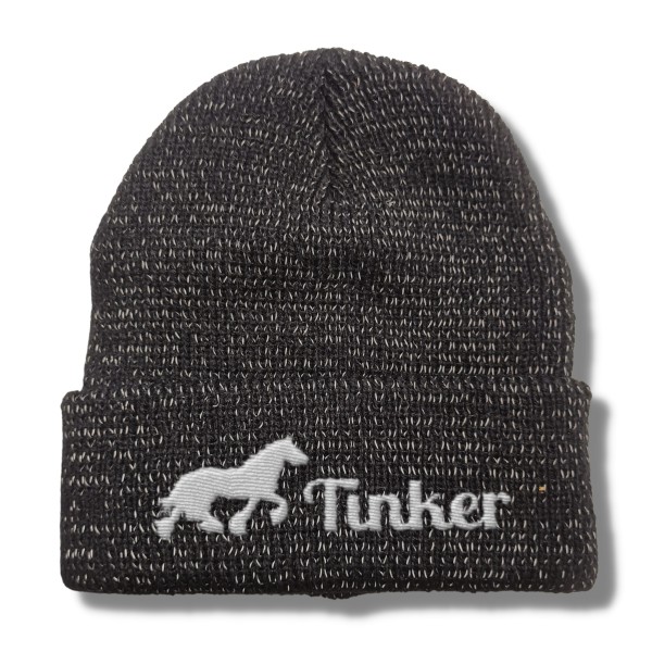 Stickmütze reflektierende Mütze Stickerei Hund Winter Strickmütze reflex Beanie warm