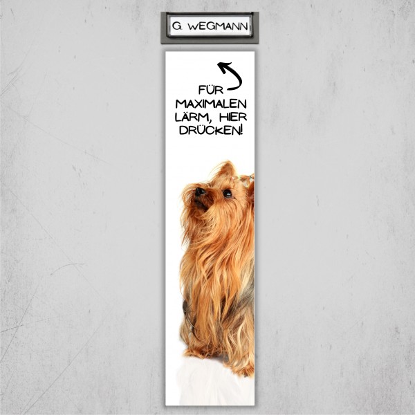 Yorkshire Terrier Yorkie Dog Türschild Warnschild Hundeschild Schildr happy Design by Siviwonder