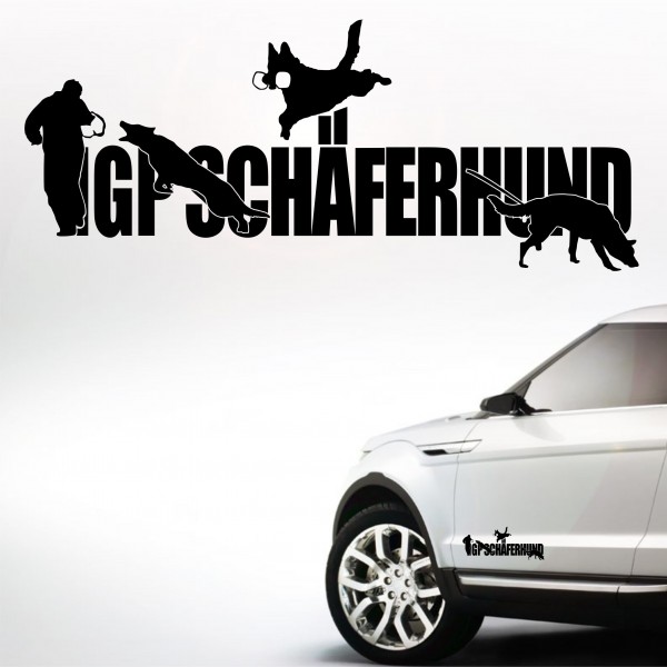 Aufkleber Hundemotiv Rasse IGP IPO Begleithund Prüfung Internationale Prüfungsordnung Gebrauchshudeprüfung Fährte Schutzdi