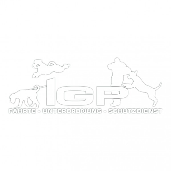Aufkleber Hundemotiv Rasse IGP IPO Begleithund Prüfung Internationale Prüfungsordnung Gebrauchshudeprüfung Fährte Schutzdienst U