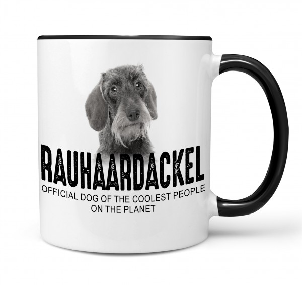 Rauhaardackel Dackel Teckel Dachshund Rauhhaardackel Dog Tasse Kaffeetasse Kaffeebecher happy Design by Siviwonder