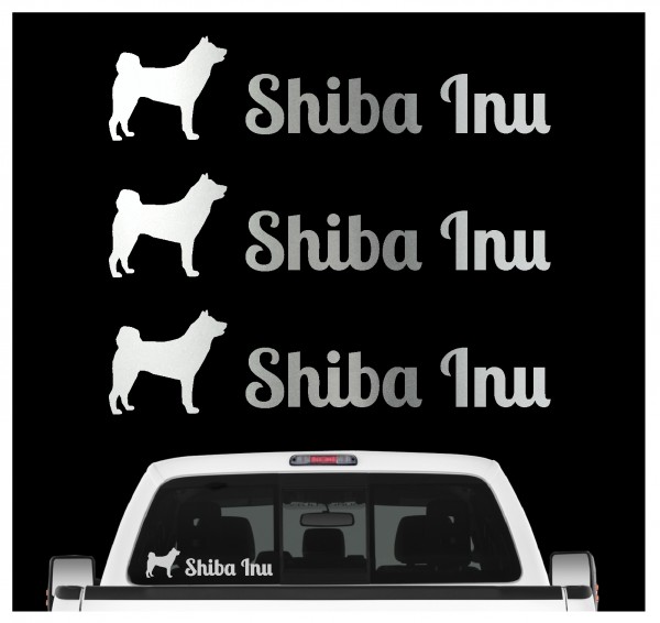 Shiba Inu Japan 3er Set AUTOAUFKLEBER Aufkleber Hunde Hundemotiv by SIVIWONDER