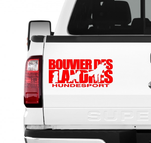 Bouvier des Flandres Hundesport Autoaufkleber Hund Folie Aufkleber Treibhund