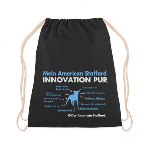 American Staffordshire Turnbeutel Innovation Hundemotiv Terrier AmStaff Bull Dog Schwarz