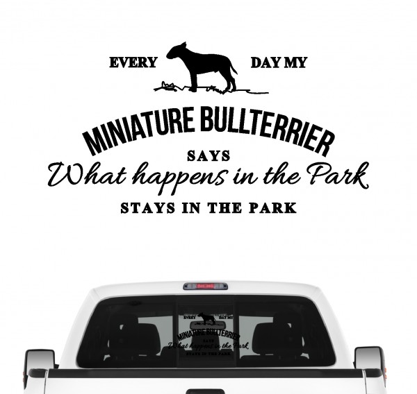 Mini Bullterrier Vintage Hundeaufkleber Hundemotiv Auto Folie Miniature Bully