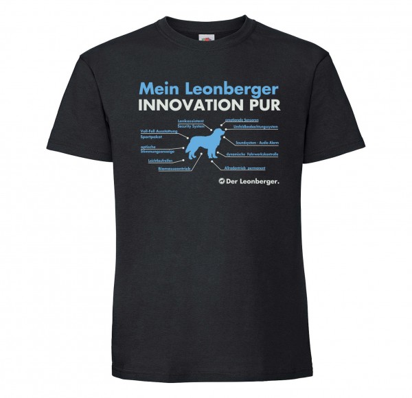 Leonberger Unisex T-Shirt Innovation Hundemotiv Leo Gentle Lion Schwarz