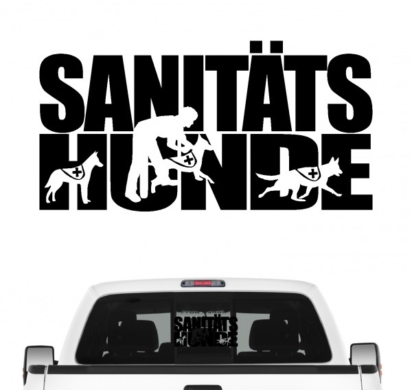 Sanitätshunde Hundesport Auto Aufkleber Hund Folie Rettung Suchhunde