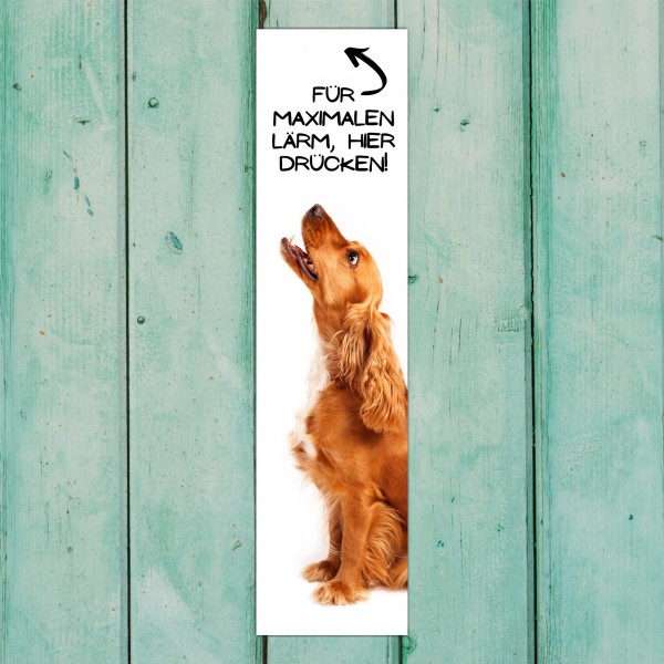 Cocker Spaniel Cockie Spanier English Dog Türschild Warnschild Hundeschild Schildr happy Design by Siviwonder