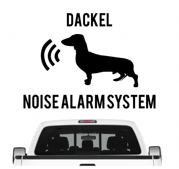 Dackel Noise Alarmsystem Auto Aufkleber Hund Folie Wandtattoo Tattoo Sticker Teckel Dachshund Wiener Dog