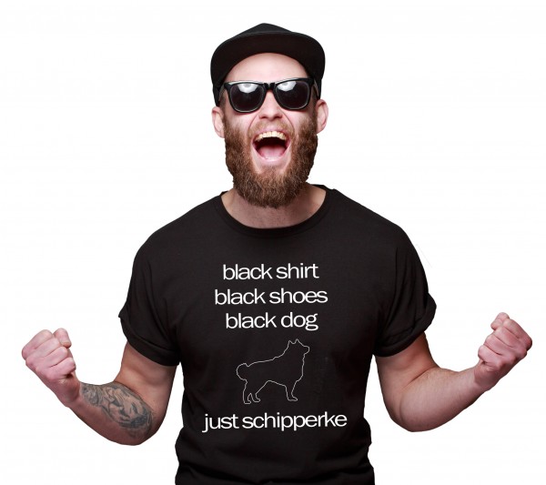 Schipperke Unisex T-Shirt Hundemotiv Spitzke Spitske Spits Kleiner Schäferhund