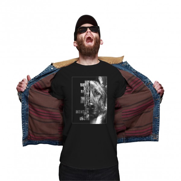 Deutscher Schäferhund Unisex T-Shirt Face Hundemotiv german Shepherd Schäfi Diensthund K9 Unit