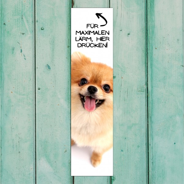 Pomeranian Pom Zwergspitz Zwers Pompom Deutsche Spitze Dog Türschild Warnschild Hundeschild Schildr happy Design by Siviwonder