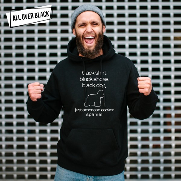 American Cocker Spaniel Black Dog Unisex Sweater Siviwonder Ami Spanier