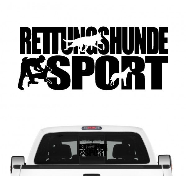Rettungshundesport Hundesport Auto Aufkleber Hund Folie Mantrailing Suchhunde