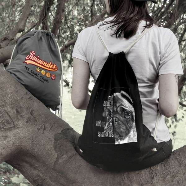 Mops Turnbeutel Face Hundemotiv Pug Carlino Chinese pug Dutch bulldog Dutch mastiff Mini mastiff Carlin Doguillo