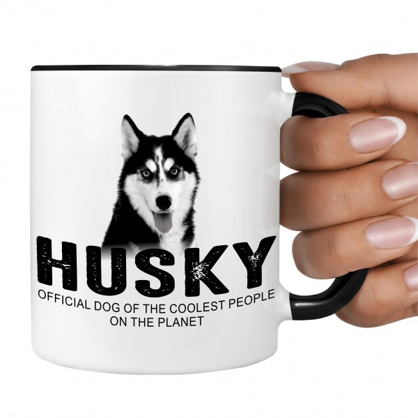 Husky Siberian Icee Sibe Chukcha Huskies Sibireien Schlittenhund Dog Tasse Kaffeetasse Kaffeebecher happy Design by Siviwonder