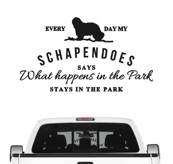 Schapendoes Vintage Hundeaufkleber Hundemotiv Auto Folie Schapendoezen