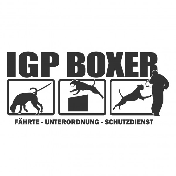 Aufkleber Hundemotiv Rasse IGP IPO Begleithund Prüfung Internationale Prüfungsordnung Gebrauchshudeprüfung Fährte Schutzdi