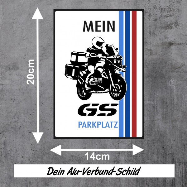 Motorrad Privatparkplatz parken verboten. Privatparkplatz GS Privatgrundstück Hinweisschild Parkplatz freihalten -
