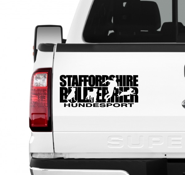 Staffordshire Bullterrier Hundesport Auto Aufkleber Hund Folie American Staffy