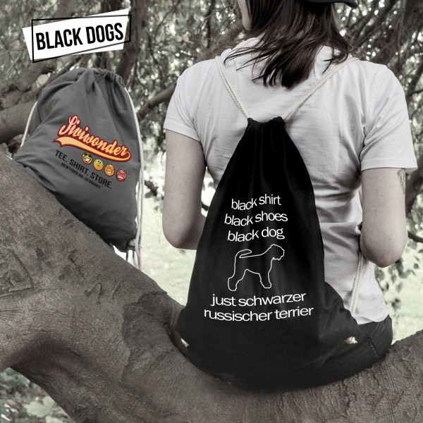 Schwarzer Russischer Terrier Turnbeutel Black Dog Hundemotiv