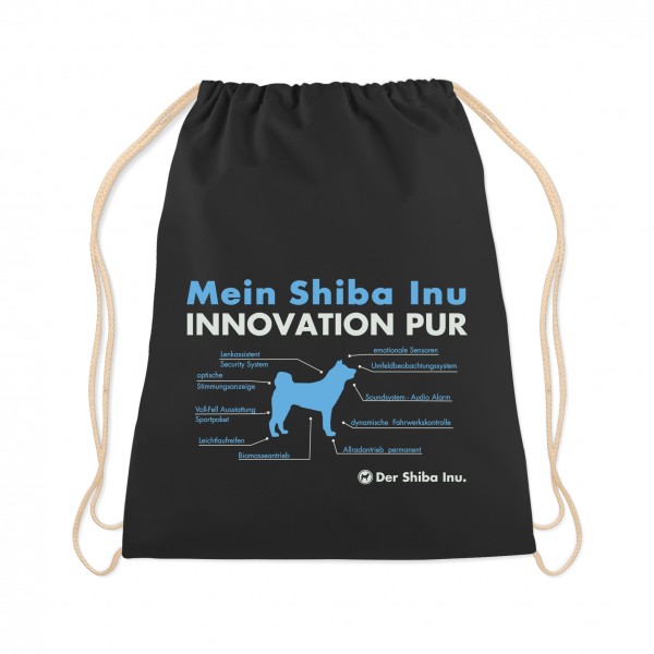Shiba Inu Turnbeutel Innovation Hundemotiv Japan Japanese Small Size Dog Schwarz