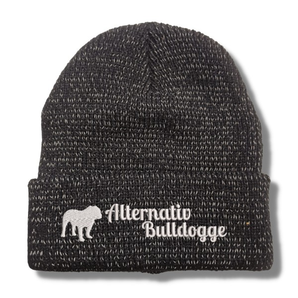 Stickmütze reflektierende Mütze Stickerei Hund Winter Strickmütze reflex Beanie warm