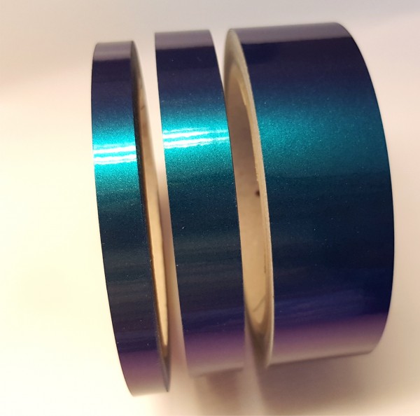 Zierstreifen Shift Effect Marine blau violett Flip Flop in in 10 m Länge für Auto Boot Klebeband Dekorstreifen Tuningstreifen Autofolie Siviwonder