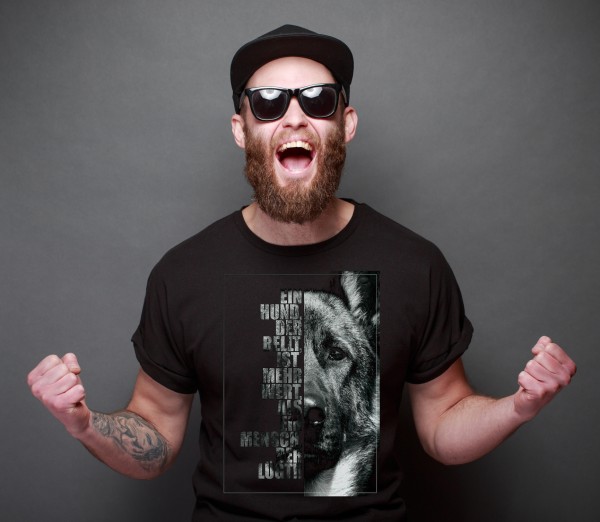 Deutscher Schäferhund Unisex T-Shirt Face Hundemotiv german Shepherd Schäfi Diensthund K9 Unit