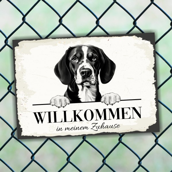 Hundeschild Willkommen Zuhause Beagle Schild Achtung Zaun Frau Spruch Türschild Hundeschild Warnschild Design by Siviwonder