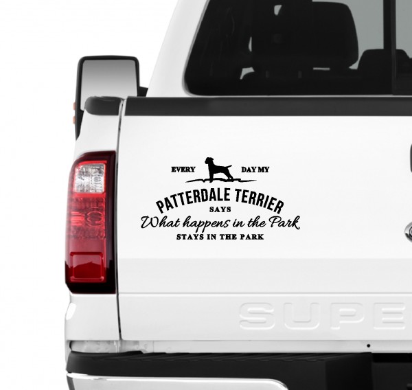 Patterdale Terrier Vintage Hundeaufkleber Hundemotiv Auto Folie english Jagdhund