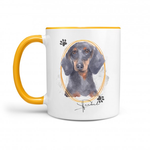 Dackel Tasse SIGNATURE DOGS Teckel Dachshund Hund Motiv Hundemotiv Kaffee