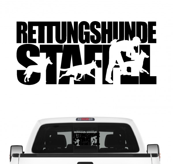 Rettungshundestaffel Hundesport Auto Aufkleber Hund Folie Mantrailing Suchhunde