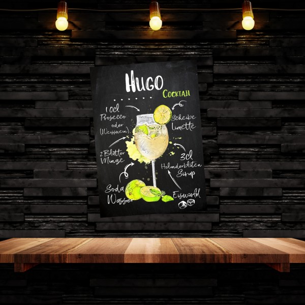 Hugo Rezept Schild für deinen Partykeller Türschild Warnschild Privatgrundstück lustiges Spaß Schild happy Design by Siviwonder