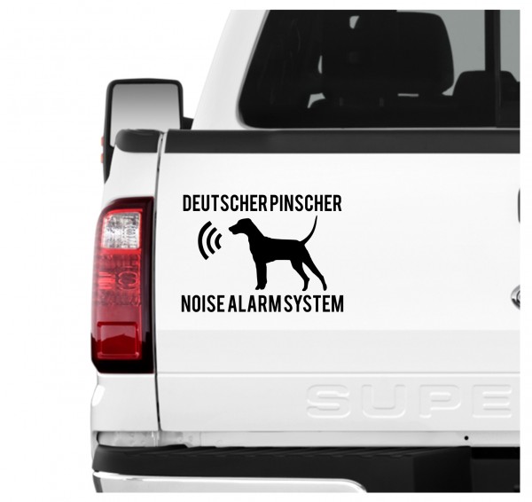 Deutscher Pinscher Noise Alarmsystem Auto Aufkleber Hund Folie Wandtattoo Tattoo Sticker German