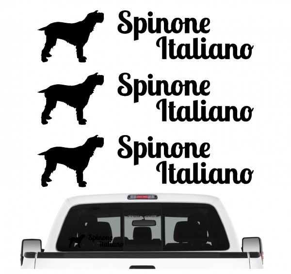 Spinone Italiano Vorstehhund Italian Griffon Dog 3er Set AUTOAUFKLEBER Aufkleber Hunde Hundemotiv by SIVIWONDER