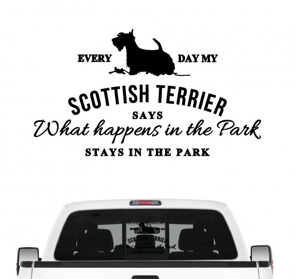 Scottish Terrier Vintage Hundeaufkleber Hundemotiv Auto Folie Scottie Aberdeen
