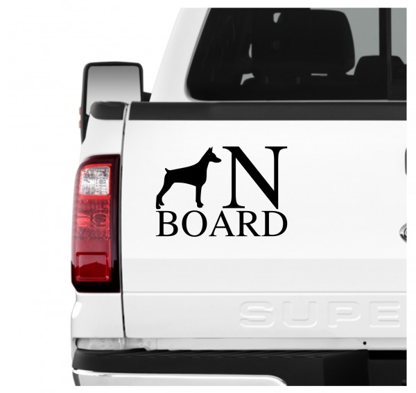 Dobermann Kupiert Board Auto Aufkleber Hund Folie Wandtattoo Tattoo Sticker Schäfer Dobi Dobie Doberman Pinscher
