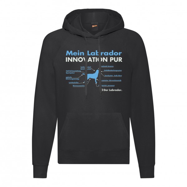 Labrador Sweatshirt Innovation Hoodie Hundemotiv Retriever Lab Labby Labbie Schwarz