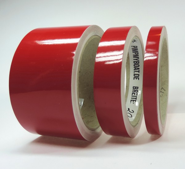 Zierstreifen karminrot red dunkelrot RAL3003 glanz in in 10 m Länge für Auto Boot Klebeband Dekorstreifen Tuningstreifen Autofolie Siviwonder