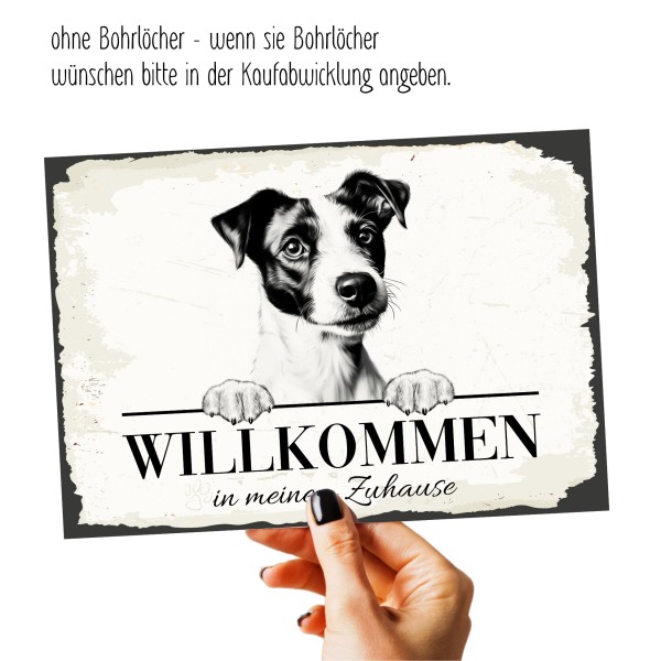 Hundeschild Willkommen Zuhause Jack Russell Terrier Schild