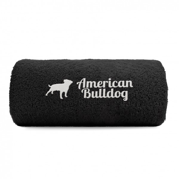 American Bulldog Handtuch Pfoten Hundemotiv Stickerei Deluxe